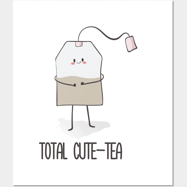 Total Cute-tea, Funny Cute Tea Bag Wall Art by Dreamy Panda Designs